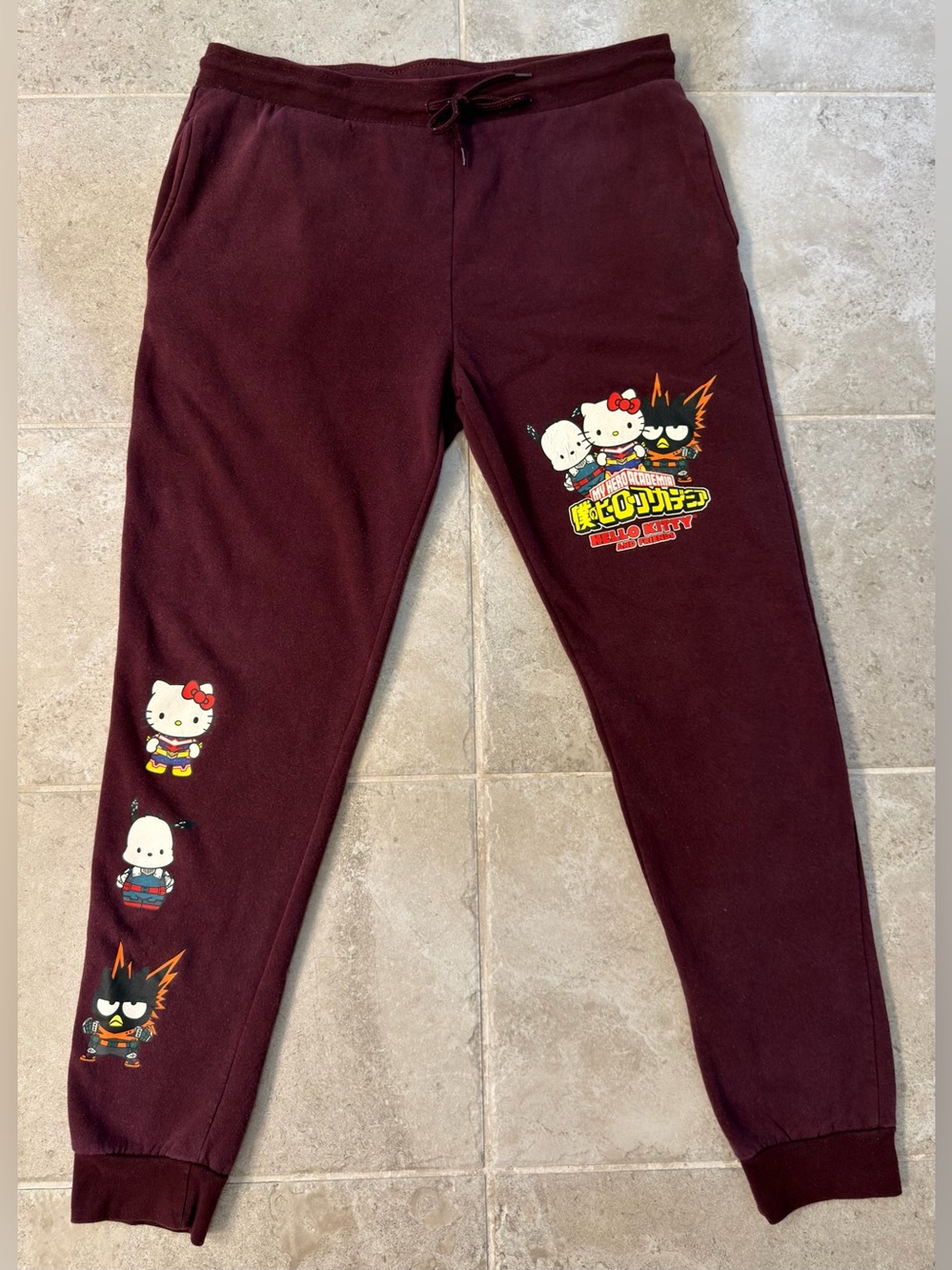 Hello Kitty Burgundy Character Sweatpants
